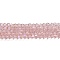Transparent Electroplate Glass Beads Strands, AB Color Plated, Faceted, Bicone, Pink, 3.5~3.8x3mm, Hole: 0.8mm, about 107~110pcs/strand, 32.5~34cm