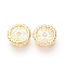 Brass Beads, Nickel Free, Real 18K Gold Plated, Flat Round/Disc, 7.5x2mm, Hole: 1.6mm