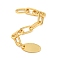 Brass Ends with Chain, Cadmium Free & Lead Free, Rack Plating, Long-Lasting Plated, Golden, 58mm