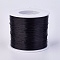 Flat Elastic Crystal String, Elastic Beading Thread, for Stretch Bracelet Making, Black, 0.7mm, about 546.8 yards(500m)/roll