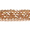 Transparent Electroplate Glass Beads Strands, AB Color Plated, Faceted, Bicone, Peru, 2.9~3.3x2.5mm, Hole: 0.7mm, about 135~140pcs/strand, 38~40cm