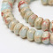 Synthetic Aqua Terra Jasper Beads Strands, Rondelle, 8x5mm, Hole: 1mm, about 76pcs/strand, 38cm