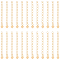 UNICRAFTALE 24Pcs Real 18K Gold Plated Brass Curb Chain Extension End Chains with Heart Charms Tabs Necklace Bracelet Extension Chain Anklet Extenders for DIY Jewelry Making 53mm
