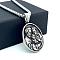 Greek Mythology Hip Hop Street Style Stainless Steel Jesus Virgin Mary Pendant Necklaces for Men, Stainless Steel Color
