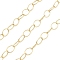 Brass Oval Link Chains, Cadmium Free & Nickel Free & Lead Free, Soldered, with Spool, Real 18K Gold Plated, 8x6x0.5mm