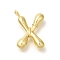 Rack Plating Brass Pendants, Cadmium Free & Lead Free, Letter A~Z Charms, Letter X, 21x15x5mm, Hole, 2mm