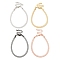 Brass Mesh Chain Bracelets for Women, with Rhinestone & Lobster Claw Clasp, Mixed Color, 6-7/8 inch(17.5~17.6cm)