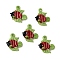 Handmade Lampwork Pendants, Fish, Saddle Brown, 34~36x31~34x15~18mm, Hole: 1.5~2.5mm