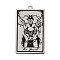 Non-Tarnish 201 Stainless Steel Pendants, Laser Engraved Pattern, Tarot Card Pendants, The Devil XV, 40x24x1mm, Hole: 2mm