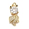 Brass Micro Pave Cubic Zirconia Pendants, Fish Shape, Real 18K Gold Plated, 23x9x7.5mm, Hole: 3.5mm
