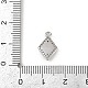 Латунные микропаве прозрачные подвески с фианитом KK-L238-21P-3