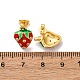 Латунные микро проложить серьги стержня кубического циркония EJEW-D322-05G-01-5