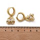 Латунные серьги-кольца из прозрачного кубического циркония EJEW-R016-06G-5