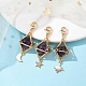 Подвески из латуни с натуральным аметистом HJEW-JM01817-03-2