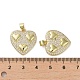 Латунные микропаве прозрачные подвески с фианитом KK-H466-08G-04-3