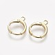 Латунные серьги-обручи KK-L179-04-3