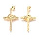 Латунные микропаве прозрачные подвески с фианитом ZIRC-O038-10G-2