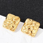 Серьги-гвоздики из нержавеющей стали 304 с текстурой EJEW-G423-28C-G