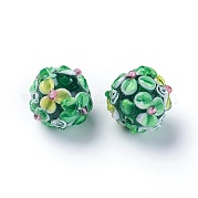 Ручной работы ухабистым Шарики Lampwork LAMP-E021-07E