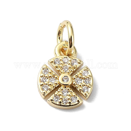 Подвески из латуни с микропаве и цирконием KK-H475-42G-1