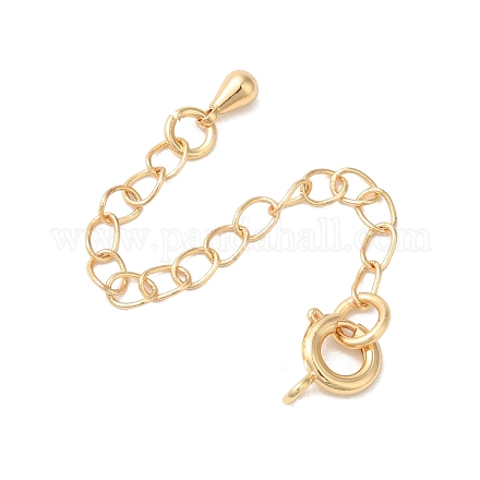 Латунные концы стойки с цепочкой и застежками KK-F873-01LG-02-1