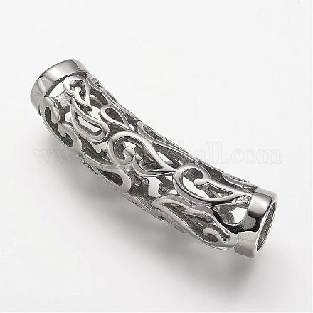 Полые трубчатые бусины из нержавеющей стали марки 304 STAS-F063-03-1
