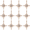 SUNNYCLUE 1 Box 30 Pcs Cubic Zirconia Star Charms North Star Charm Large Bulk Golden Six Pointed Stars Alloy Rhinestone Charms for Jewelry Making Keychain Bracelet Earring DIY Crafts Beginners