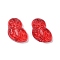 Transparent Glass Beads, Owl, Baking Paint, Red, 18x14.5x6.5mm, Hole: 1.2mm