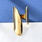304 Stainless Steel Open Cuff Ring, Twist Wide Ring for Women, Golden, US Size 7 1/4(17.5mm)