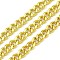 Brass Curb Chains, Unwelded, with Spool, Long-Lasting Plated, Cadmium Free & Lead Free, Real 18K Gold Plated, 7.5x4x1.5mm