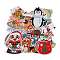 16Pcs Christmas Polyester Cloth Patches, Mixed Shapes, Mixed Color, 31~66x37~64x1.5~2mm
