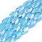 Electroplate Glass Beads Strands, AB Color Plated, Imitation Jade Glass, Oval, Faceted, Light Sky Blue, 8x6.5x4mm, Hole: 1.2mm, about 72pcs/strand, 23.62 inch(60cm)