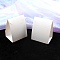 Foldable Paper Jewelry Display Cards for Earrings and Necklaces, Rectangle, White, 24.55x6.45x0.04cm, Hole: 1.8mm