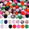 89Pcs Pattern Printed Silicone Beads Sets, Mixed Shapes, Mixed Color, 14x14x14mm, Hole: 3mm, 3 colors, 2pcs/color, 6pcs