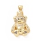 Brass Cubic Zirconia Pendants, Cadmium Free & Lead Free, Golden, Bear with Heart & Bowknot Charms, Clear, 28x18x5mm, Hole: 4X6.5mm
