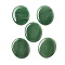 Natural Green Aventurine Cabochons, Flat Oval, 44.5~45x37.5~38x6~7mm