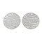 Non-Tarnish 304 Stainless Steel Pendants, Flat Round Charm, Stainless Steel Color, 30.5x1mm, Hole: 2.3mm