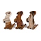 Natural Petrified Wood  Pendants, Dinosaur Charms, 50x40x6.5mm, Hole: 4mm