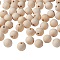 Natural Unfinished Wood Beads, Round Wooden Loose Beads Spacer Beads for Craft Making, Lead Free, Moccasin, 18x16~17mm, Hole: 3~5mm