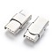 Tarnish Resistant 201 Stainless Steel Watch Band Clasps, Rectangle, Stainless Steel Color, 25x11.5x7mm, Hole: 5x8mm