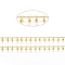Brass Handmade Beaded Chain, Curb Chains, with Enamel, Long-Lasting Plated, Real 18K Gold Plated Unwelded, with Spool, Yellow, 2x1.5x0.8mm, Charm: 6x2x2mm, about 32.8 Feet(10m)/roll