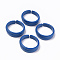 Spray Painted Alloy Cuff Rings, Open Rings, Cadmium Free & Lead Free, Dark Blue, US Size 6 1/2(16.9mm)