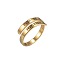 201 Stainless Steel Finger Rings, Word Be Fearless, Golden, Inner Diameter: 20mm