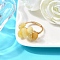 Natural Topaz Jade Finger Rings for Women, Inner Diameter: 18mm