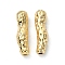 Brass Beads, Cadmium Free & Nickel Free & Lead Free, Nuggets, Real 18K Gold Plated, 19x5x5mm, Hole: 1.5mm