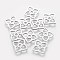 Tarnish Resistant 201 Stainless Steel Charms, Clover, Stainless Steel Color, 13x13x1mm, Hole: 2mm