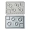 Flocking PE Bead Design Boards, Bracelet Design Board, with Graduated Measurements, DIY Beading Jewelry Making Tray, Rectangle, Gray, 29x20x1.6cm