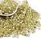 Glass Seed Beads, Silver Lined, Square, Pale Goldenrod, 3~4x3x3mm, Hole: 1.2mm, about 6300pcs/pound