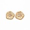 Brass Micro Pave Clear Cubic Zirconia Charms, Nickel Free, Star, Real 18K Gold Plated, 12x11x1.5mm, Hole: 1.2mm