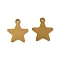 304 Stainless Steel Charms, Star Charm, Golden, 8.7x7.5x0.5mm, Hole: 0.8mm